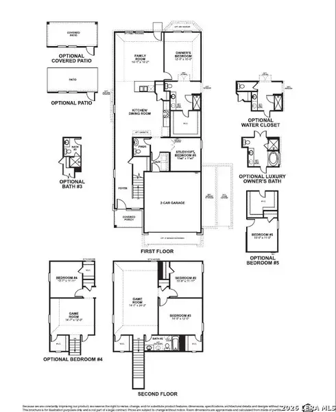 2D floor plan layout of this home in Park Place, New Braunfels, TX (Image 4).