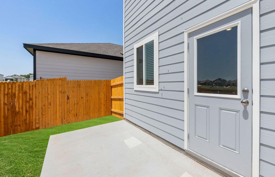 Exterior details and patio area of a home in Skyview, Belton (Image 14). Exterior details and patio area of a home in Skyview, Belton (Image 14).