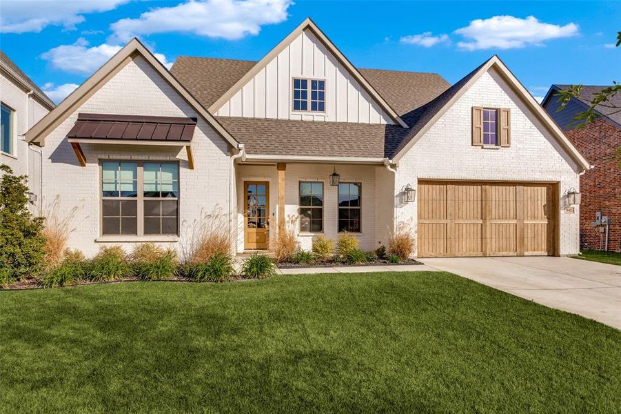 Front exterior of a new home in , Aledo, TX, highlighting curb appeal (Image 27).