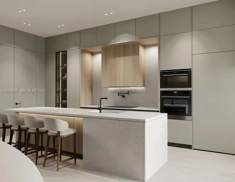 Furnished interior view inside a new home in , Miami Springs (Image 9).