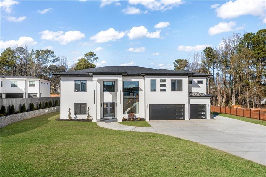 Front exterior of a new home in , Lawrenceville, GA, highlighting curb appeal (Image 29).