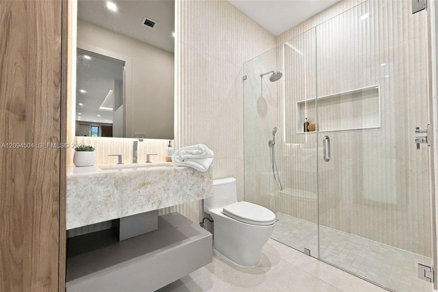 Furnished interior view inside a new home in , South Miami (Image 56).