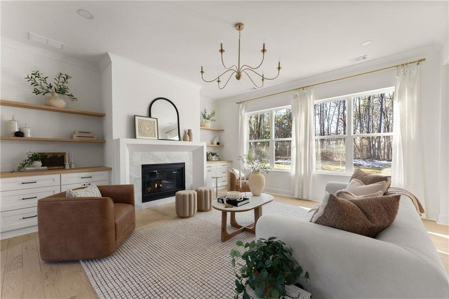 Furnished interior view inside a new home in , Cumming (Image 21). Furnished interior view inside a new home in , Cumming (Image 21).