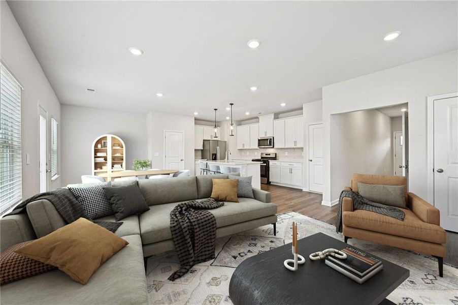 Furnished interior view inside a new home in Avalon - Reserve Series, Conyers (Image 16). Furnished interior view inside a new home in Avalon - Reserve Series, Conyers (Image 16).