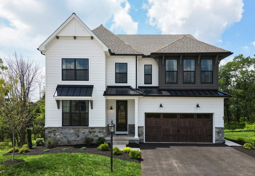 Representative exterior photo of a completed home built from the Covington by Keystone Custom Homes in McLean South Shore, Belmont, NC (Image 2).