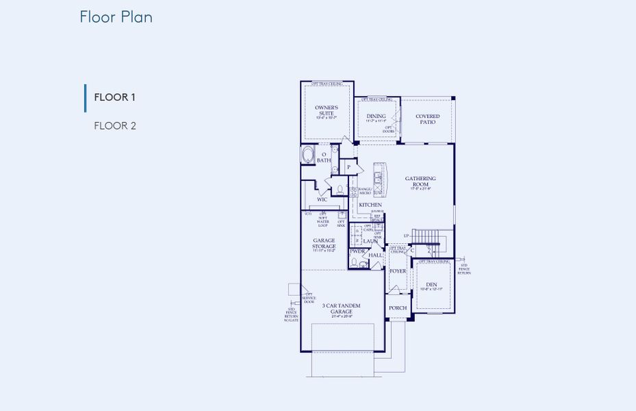 2D floor plan layout of this home in Parkside at Anthem at Merrill Ranch, Florence, AZ (Image 4). 2D floor plan layout of this home in Parkside at Anthem at Merrill Ranch, Florence, AZ (Image 4).