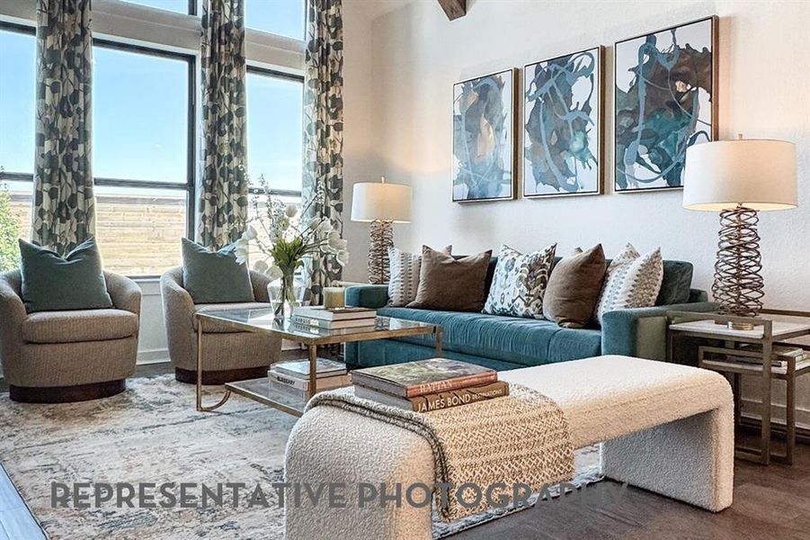 Furnished interior view inside a new home in Sonoma Verde, McLendon-Chisholm (Image 33).