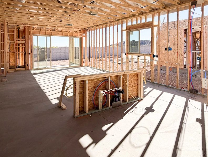 Kitchen and great room Kitchen and great room