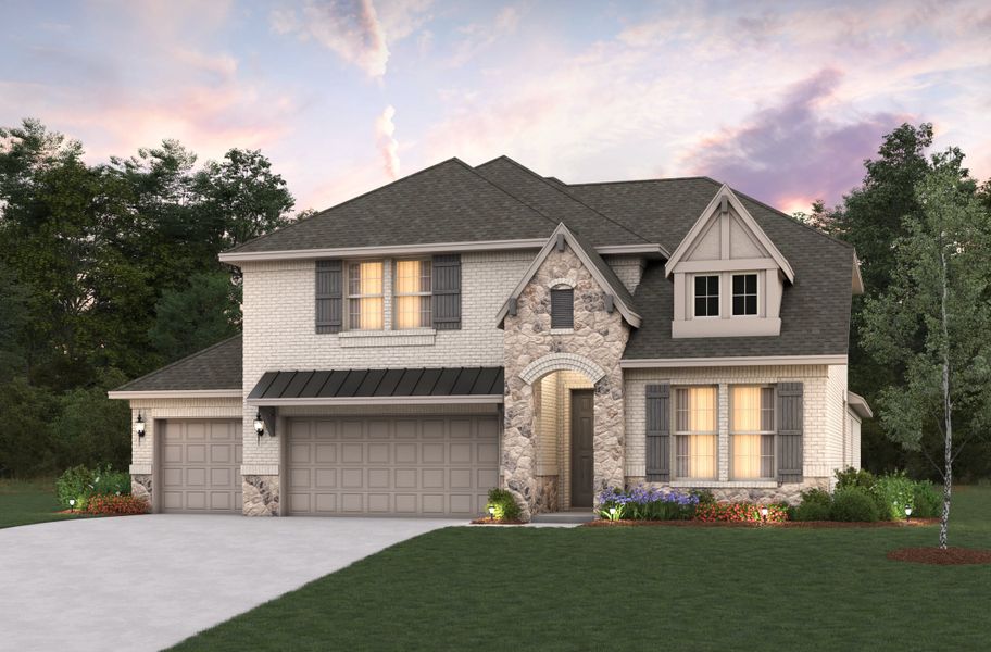 Representative exterior photo of a completed home built from the Summerfield by Beazer Homes in Lovers Landing, Forney, TX (Image 2).