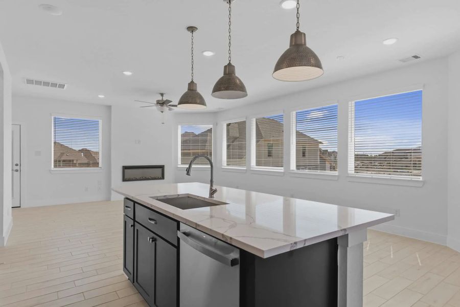 Representative furnished interior of a home built from the Oakdale by Chesmar Homes in Bridgeland, Elgin (Image 10).