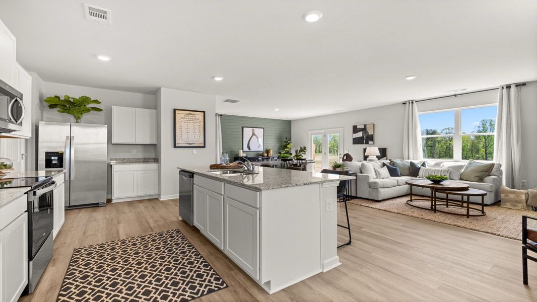 Representative furnished interior of a home built from the Elston by D.R. Horton in Rolling Meadows, Jasper (Image 8).