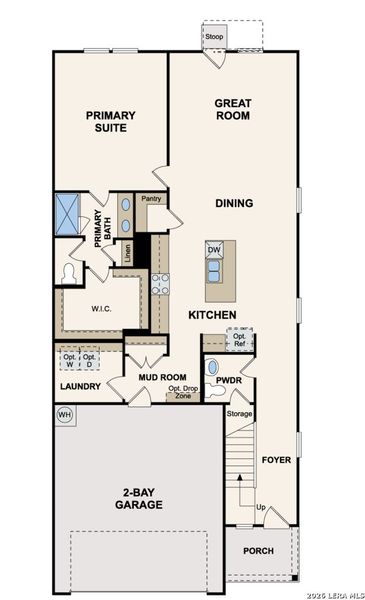 2D floor plan layout of this home in Applewhite Meadows, San Antonio, TX (Image 3).