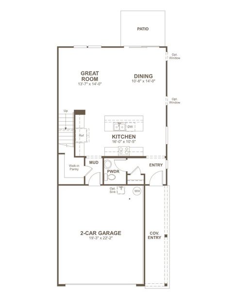 2D floor plan layout of this home in Seasons at Asher's Landing, Jacksonville, FL (Image 4).