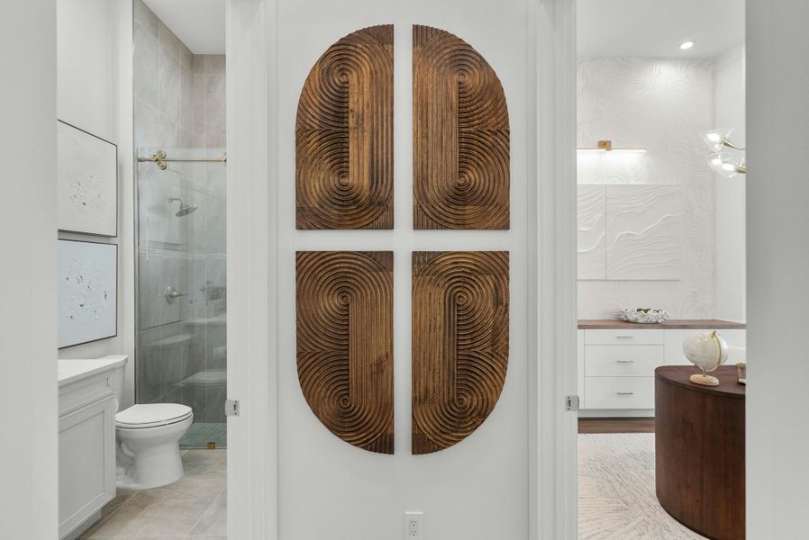 2D floor plan layout for the Indigo Grande 4 by GHO Homes in Seaglass, Vero Beach, FL (Image 53).