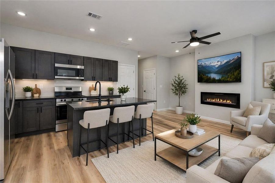 Furnished interior view inside a new home in , Ellijay (Image 4). Furnished interior view inside a new home in , Ellijay (Image 4).