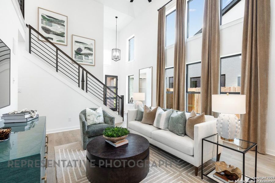 Furnished interior view inside a new home in Davis Ranch: 45ft. lots, San Antonio (Image 32).