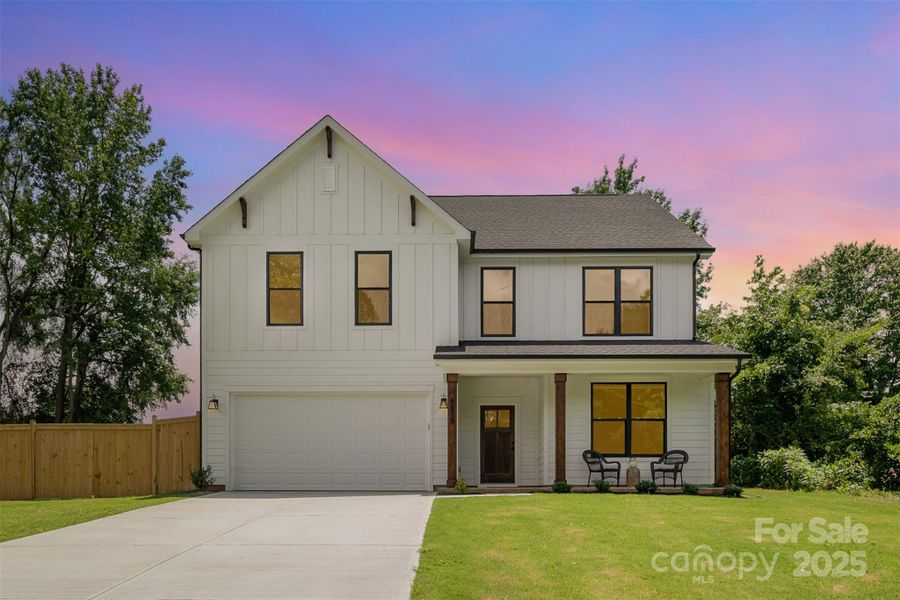 Front exterior of a new home in , Sherrills Ford, NC, highlighting curb appeal (Image 23). Front exterior of a new home in , Sherrills Ford, NC, highlighting curb appeal (Image 23).