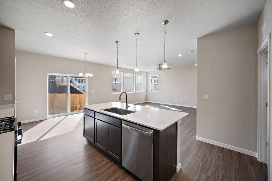 Furnished interior view inside a new home in Ridge at Lorson Ranch, Colorado Springs (Image 4).