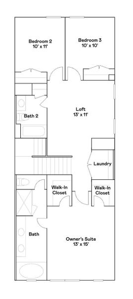 2D floor plan layout of this home in Sierra Vista, Rosharon, TX (Image 4).