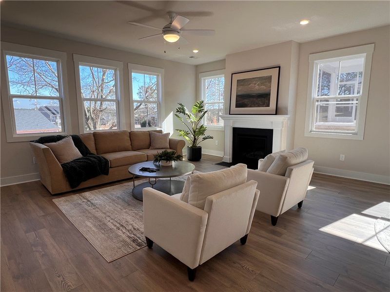 This inviting living space features warm natural l This inviting living space features warm natural l