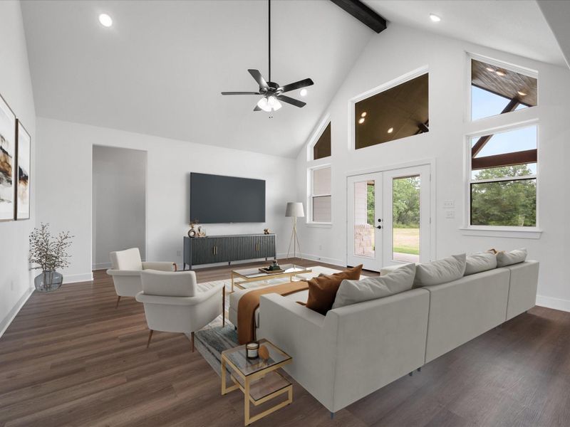 Virtually staged living room Virtually staged living room