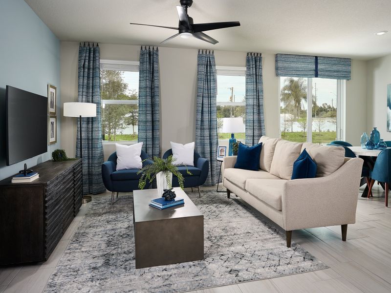 Furnished interior view inside a new home in Tidewater, Fort Pierce (Image 12).