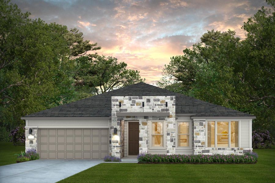 Representative exterior photo of a completed home built from the Dobbin by Pulte Homes in Corley Farms, Boerne, TX (Image 7).