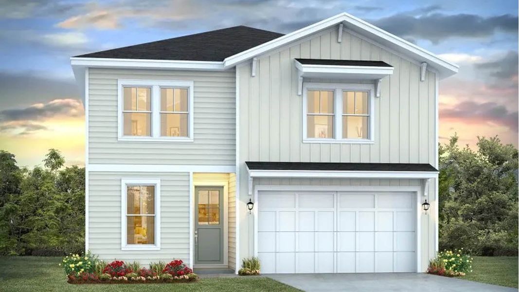 Representative exterior photo of a completed home built from the Ashton by D.R. Horton in Parkside, Santa Rosa Beach, FL (Image 21).