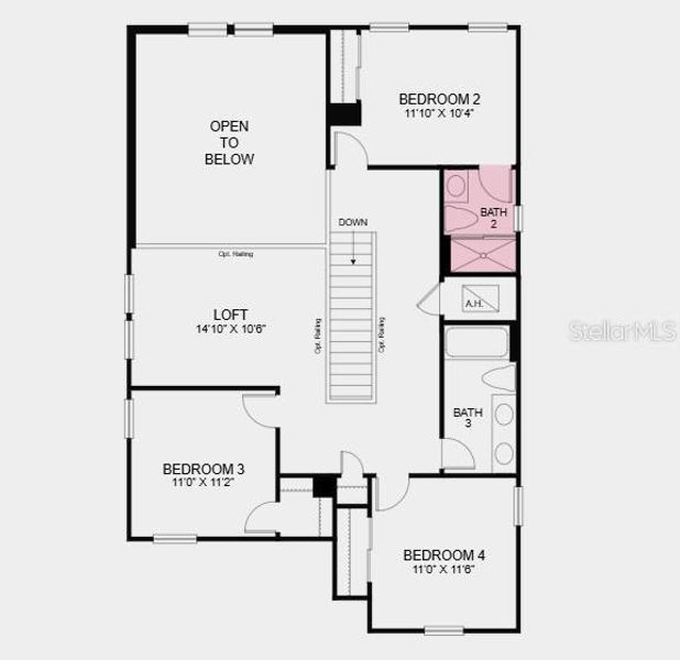 2D floor plan layout of this home in Firethorn, Parrish, FL (Image 3).