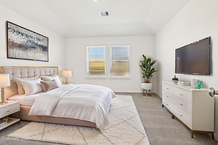 Furnished interior view inside a new home in Granger Pointe - Traditional Series, Conroe (Image 9).