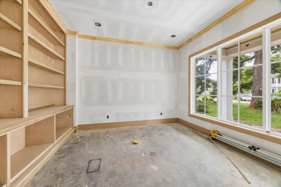 STUDY - Study located at the front of the home. **Current construction as of 4/13/2026** STUDY - Study located at the front of the home. **Current construction as of 4/13/2026**