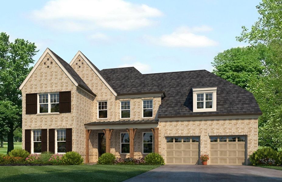Representative exterior photo of a completed home built from the Monroe by Grant & Co in Lockwood, Collierville, TN (Image 1).