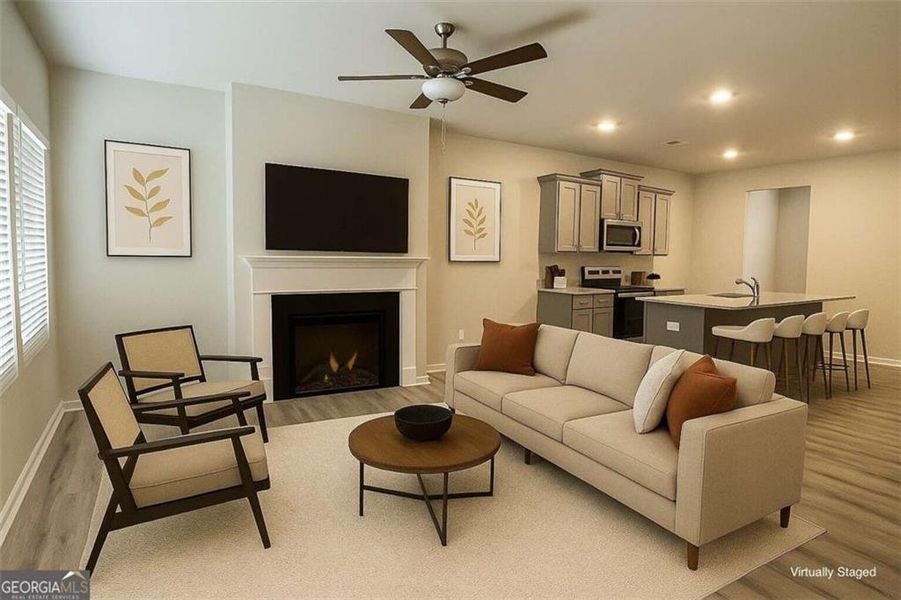 Furnished interior view inside a new home in , Union City (Image 4). Furnished interior view inside a new home in , Union City (Image 4).