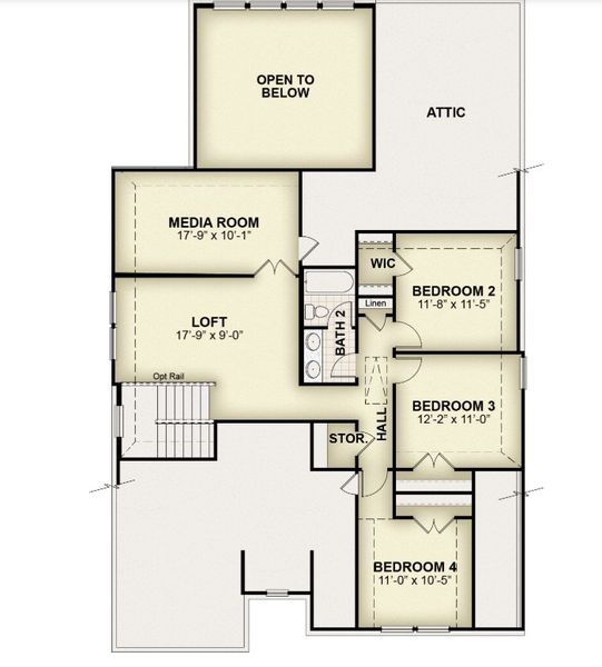 2D floor plan layout of this home in Creekside, Royse City, TX (Image 5). 2D floor plan layout of this home in Creekside, Royse City, TX (Image 5).