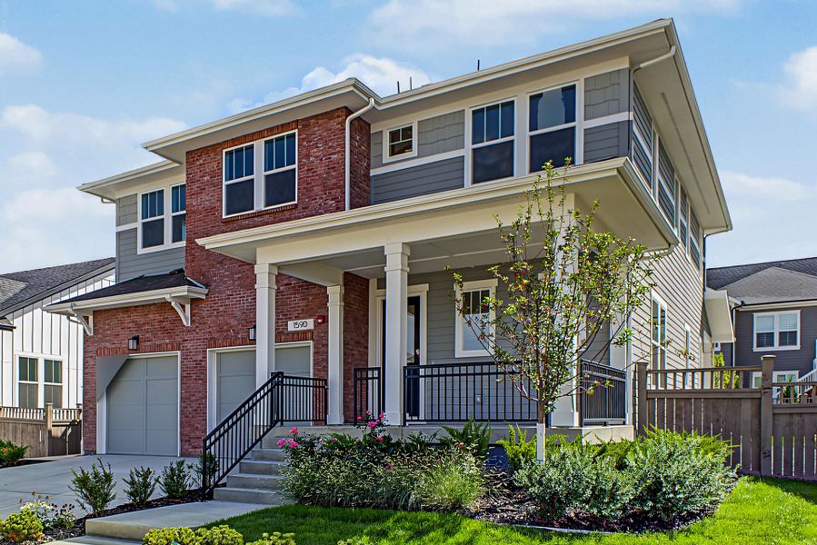 Front exterior of a new home in Westerly, Erie, CO, highlighting curb appeal (Image 19).