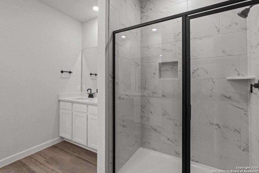 Furnished interior view inside a new home in August Fields, New Braunfels (Image 17).