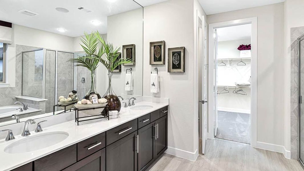 Furnished interior view inside a new home in Avalon at Cypress, Cypress (Image 5).