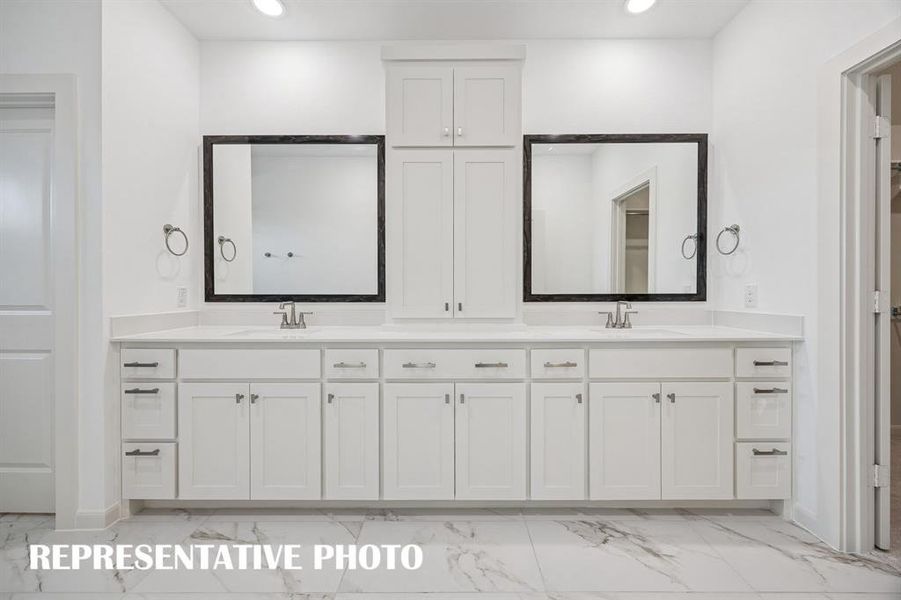 There is ample space for two in this lovely owner's bath! REPRESENTATIVE PHOTO There is ample space for two in this lovely owner's bath! REPRESENTATIVE PHOTO