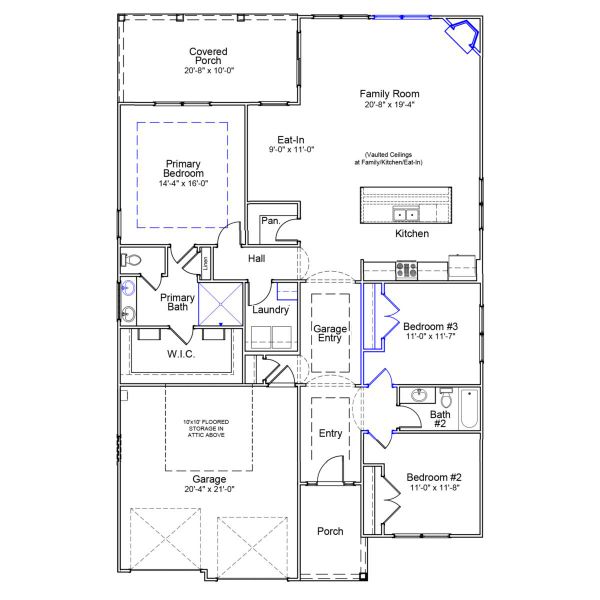2D floor plan layout of this home in Grand Park, Leland, NC (Image 2). 2D floor plan layout of this home in Grand Park, Leland, NC (Image 2).