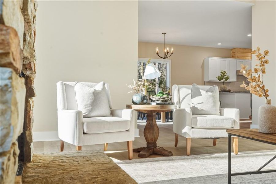 Furnished interior view inside a new home in , Ellijay (Image 41).