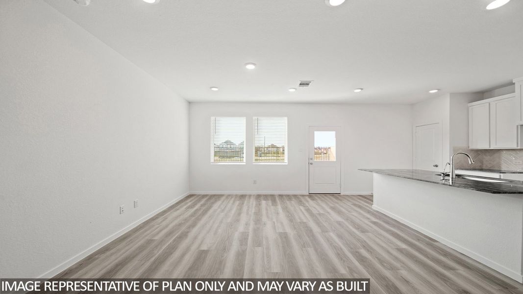 Representative unfurnished interior of a home built from the Gardenia by D.R. Horton in Pepper Creek Crossing, Temple (Image 11).