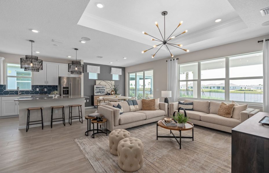 Furnished interior view inside a new home in Del Webb at Viera, Melbourne (Image 4).