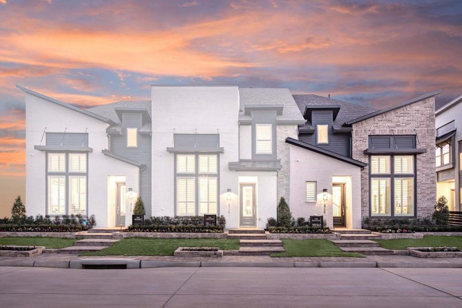 Front exterior of a new home in Bridgeland Central, Cypress, TX, highlighting curb appeal (Image 1). Front exterior of a new home in Bridgeland Central, Cypress, TX, highlighting curb appeal (Image 1).