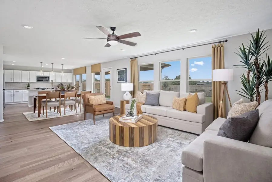 Representative furnished interior of a home built from the 2429 by KB Home in Oakwood Preserve, Tomball (Image 4).