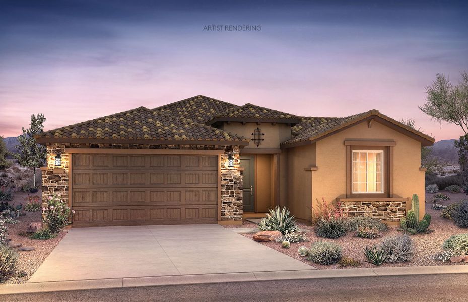 Representative exterior photo of a completed home built from the Refuge by Del Webb in Sun City Festival, Buckeye, AZ (Image 2).