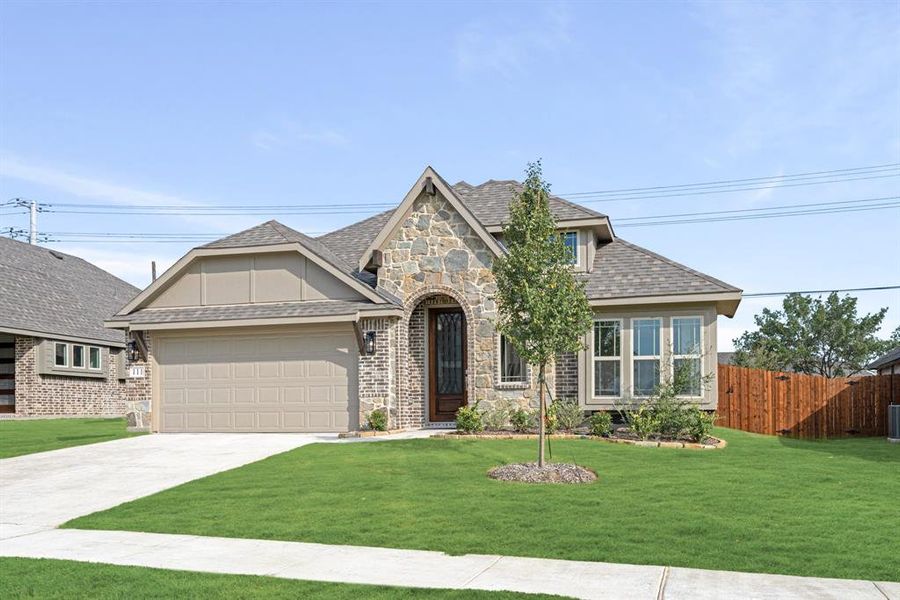 Front exterior of a new home in Arcadia Trails Classic 60, Balch Springs, TX, highlighting curb appeal (Image 22).