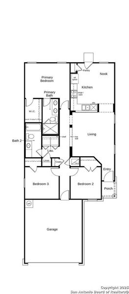 2D floor plan layout of this home in Knox Ridge, Converse, TX (Image 4).