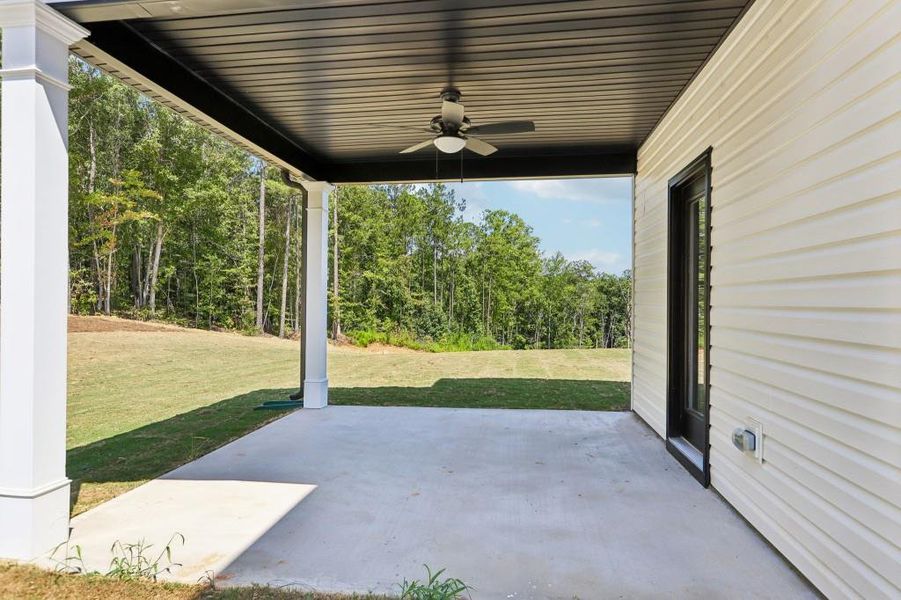 Exterior details and patio area of a home in Savoy Park, Covington (Image 20).