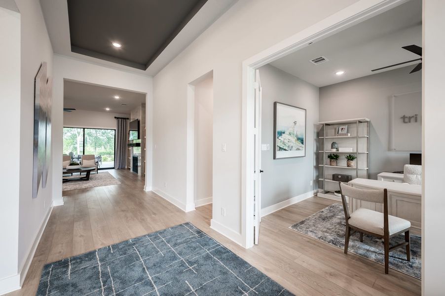 Representative furnished interior of a home built from the Meritage by Tri Pointe Homes in Legacy Grove, Montgomery (Image 9).