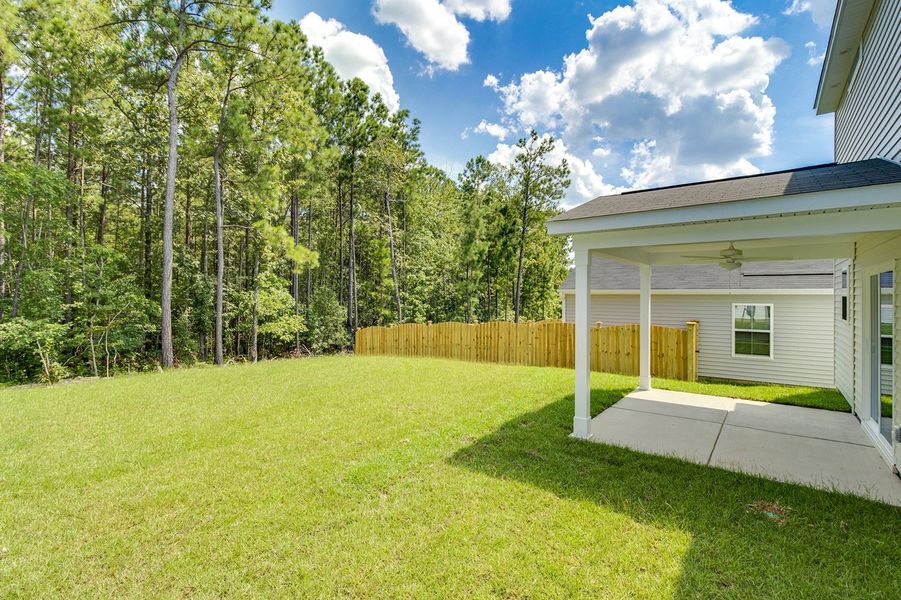 Exterior details and patio area of a home in Killians Crossing, Blythewood (Image 22).